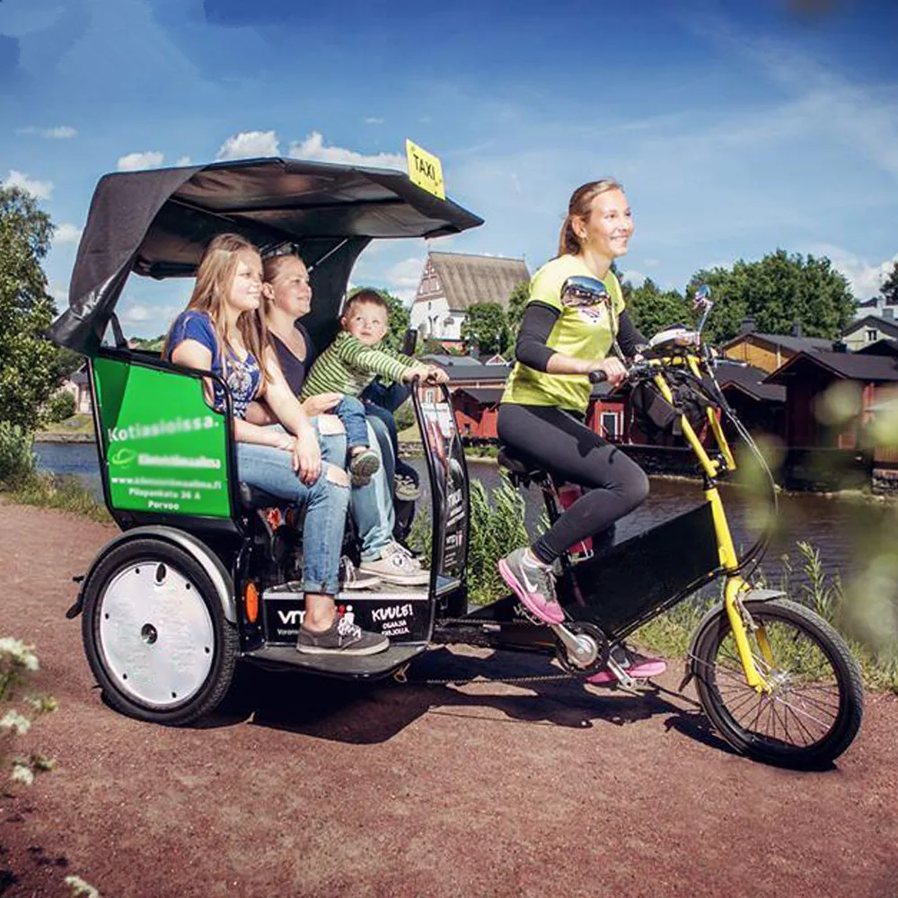 Для езды на велосипеде или электрический рикша грузовой велосипед трехколесный