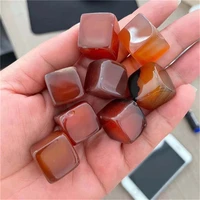 natural red carnelian cube crystal precious stones for home decor