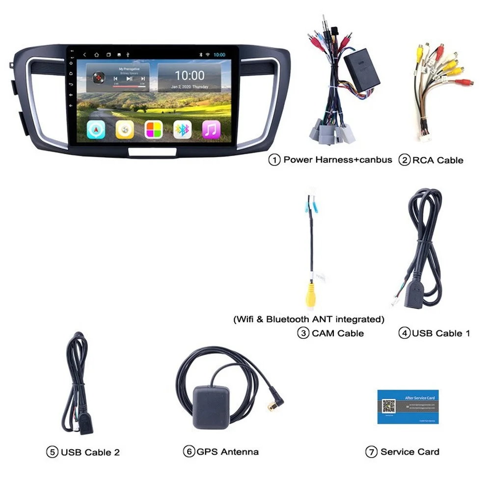 Автомобильный GPS-навигатор Android 6G + 128G мультимедийный плеер для HONDA Accord 2013-с Wifi 4G