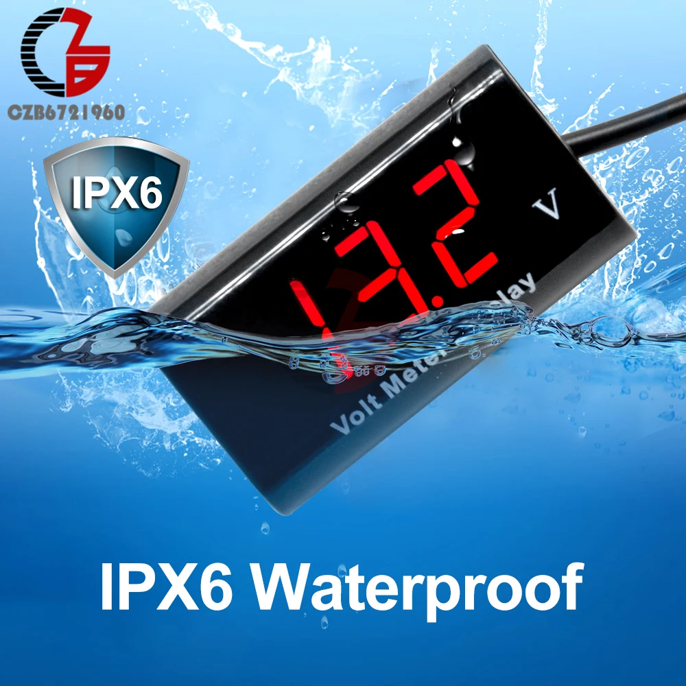 IPX6 DV 3-18 в цифровой вольтметр для мотоцикла 12 в автомобильный измеритель напряжения Вольт литий-свинцово-кислотная батарея Емкость Тестер монитор детектор