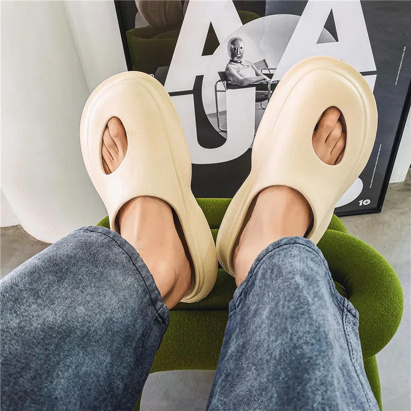 

2021 Summer Men And Women Couple Thick-soled Slippers Domineering Muscle Alien Comfortable Men And Women Sandals And Slippers