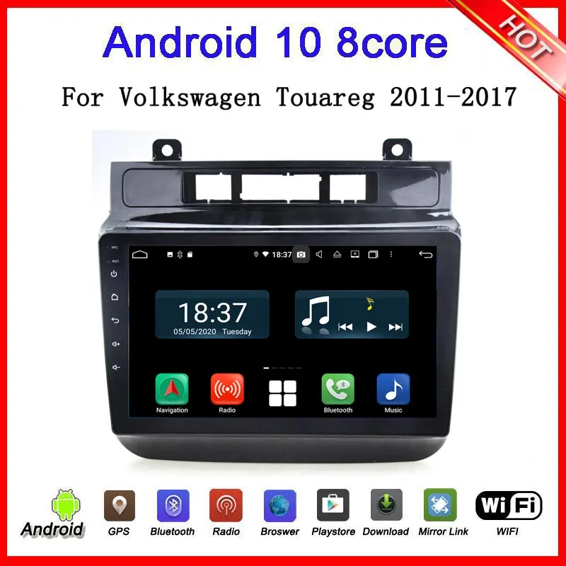 

Автомобильное радио one din 4 + 128G android10 для Volkswagen TOUAREG T5 2011-2016 Автомобильный мультимедийный плеер gps Navi аудио стерео DSP головное устройство