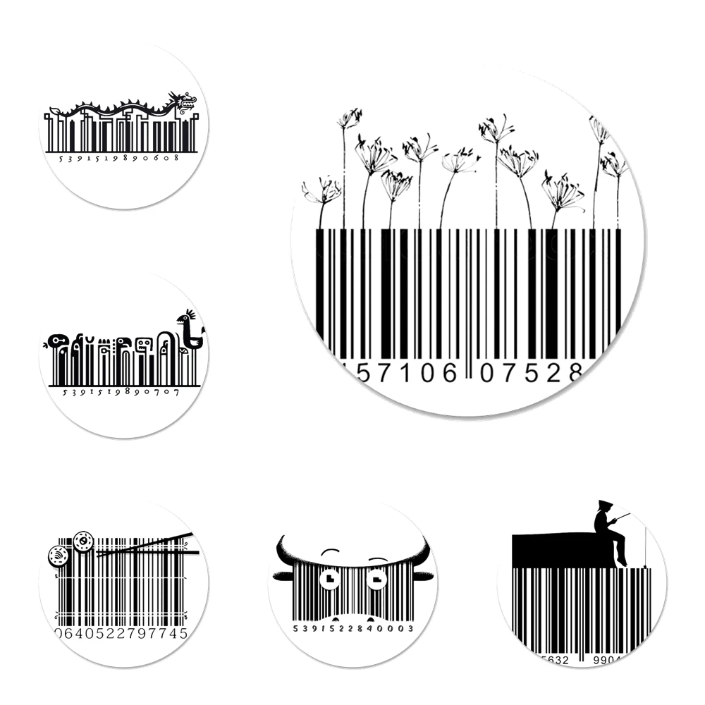 

funny cute Barcode Badge Brooch Pin Accessories For Clothes Backpack Decoration gift