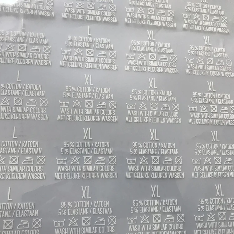 5000pcs 2*6cm Clothing Printing Labels Manufacturer Custom plastisol high quality heat transfers paper for t-shirt dress | Дом и сад