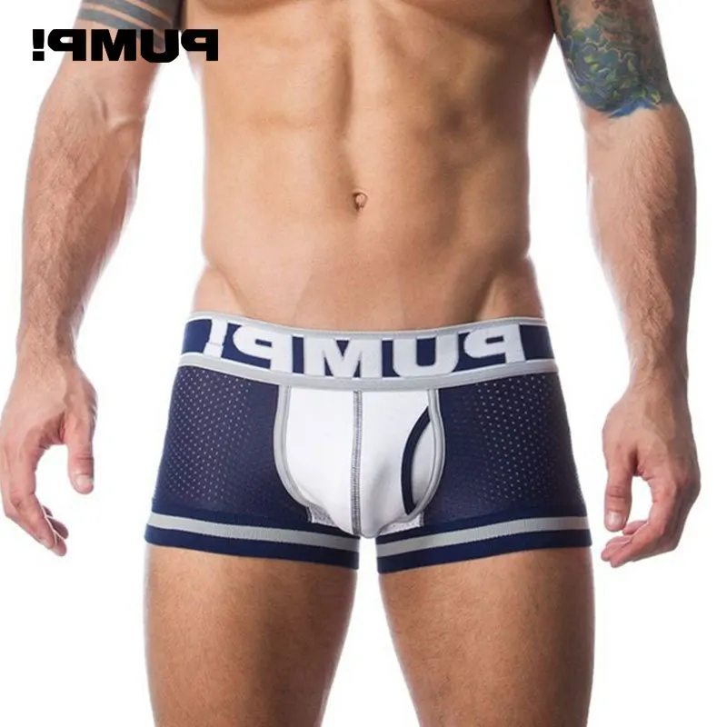Дышащие мужские трусы сексуальное мужское нижнее белье для геев боксеры мужчин