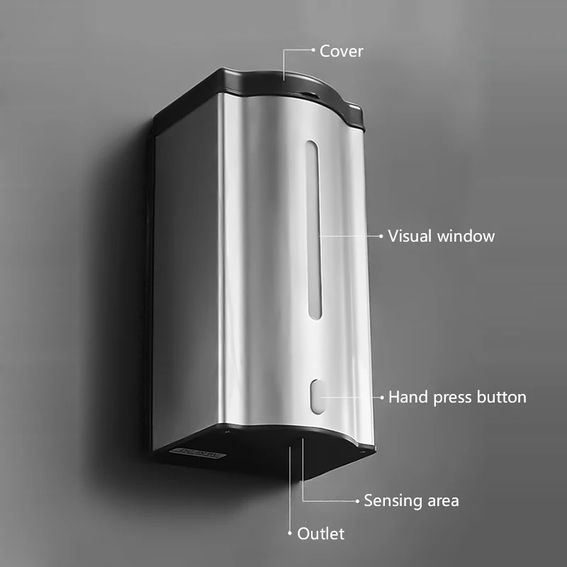 

Wall Mounted Soap Dispenser Automatic Sensor Shampoo Hand Touchless Auto/press Wall-mounted Liquid Cleaner For Kitchen Bathroom