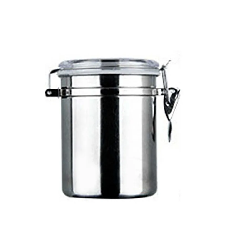 Home Kitchen Stainless Steel Coffee Loose Tea Sugar Canister With Snap Cover Dried Fruit Food Seal Container Jars 4 Inch | Дом и сад