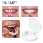 HNKMP верхние и нижние искусственные виниры идеальной улыбки удобные гибкие зубные протезы зубная паста для зубов отбеливающие зубные скобы инструмент