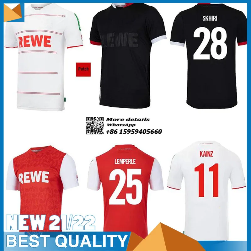 

FC Köln soccer Jersey 21 22 Home away black white red THIRD 2021 2022 Embroidery Anthony Modeste F.Kainz jersey T-shirt Football