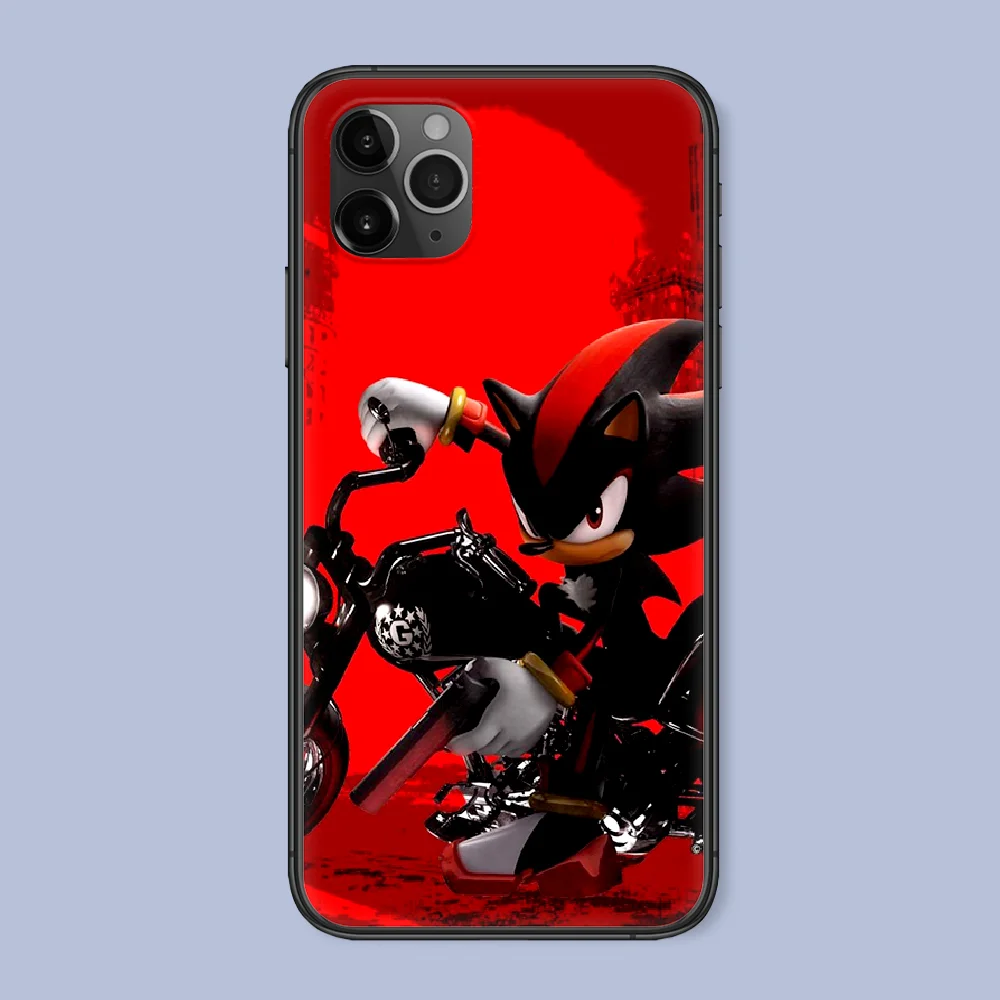 

Shadow the Hedgehog Sonic Phone Case For Iphone 4 4s 5 5S SE 5C 6 6S 7 8 Plus X XS XR 11 12 Mini Pro Max 2020 black Waterproof