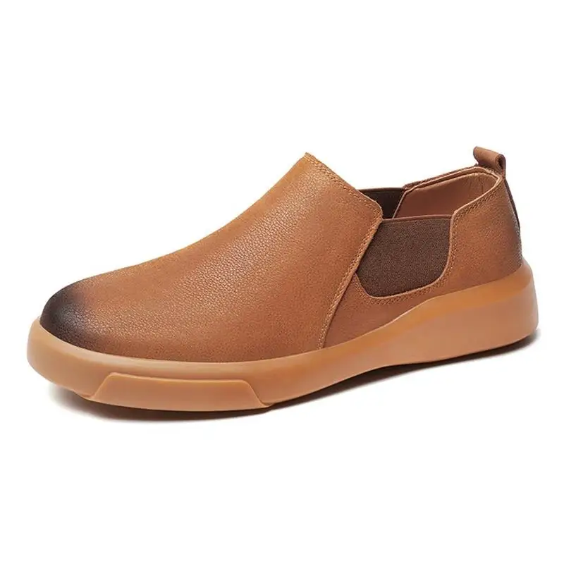 

2021 Men's Shoes Fashion Casual All-match Solid Color PU Simple and Generous Personality Temperament Comfortable Loafers KS144