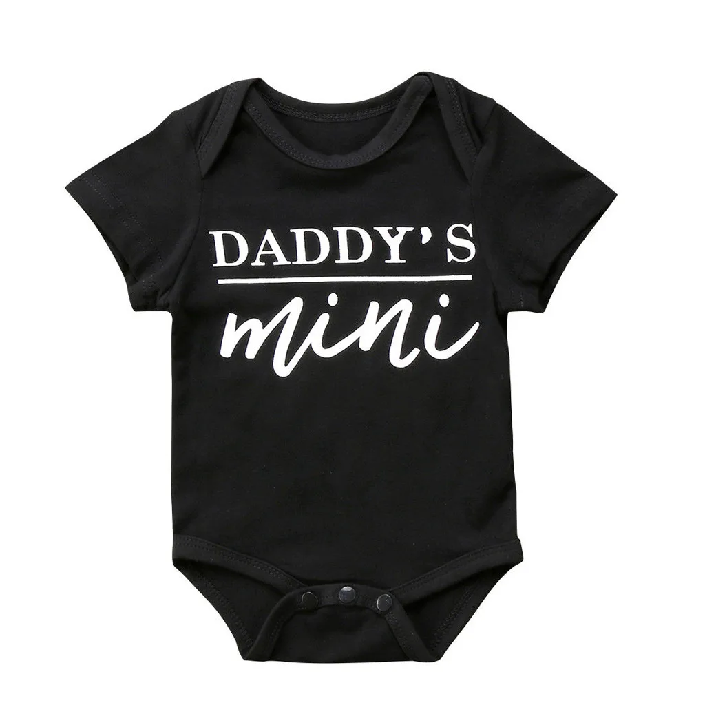 Baby Boy Girl Bodysuits Summer Short Sleevele Newborn Clothes O-neck Toddler Jumpsuit Onesie Letter Printed body bebe A40 | Детская