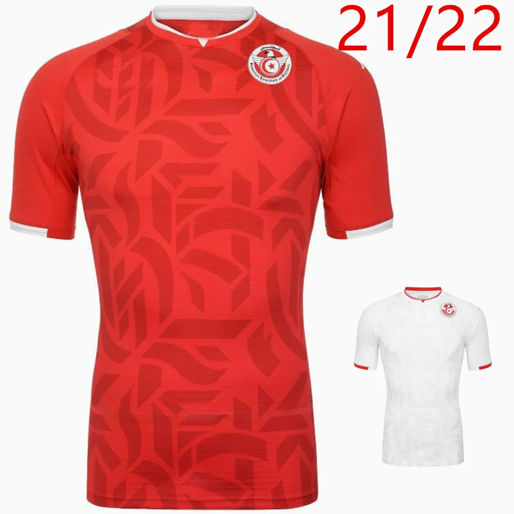 

New Thai quality 21-22 Tunisia AFCON Soccer Jerseys Maillot de Foot 2022 Home #7 MSAKNI #10 KHAZRI Shirt Sliti Hannibal KHALIFA