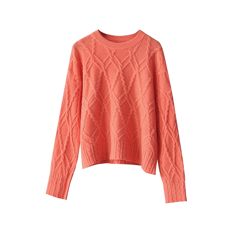 

AOSSVIAO O-Neck Women Sweater Women Khaki Long Sleeve Pullover 2020 Autumn Winter Casual Pink Jumper Loose Sweaters Oversized