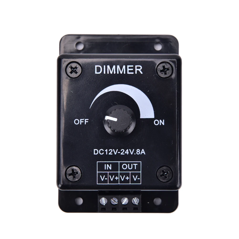 Светодиодный диммер DC 12V 24V 8A Регулируемый Яркость накаливания Газа Драйвер один