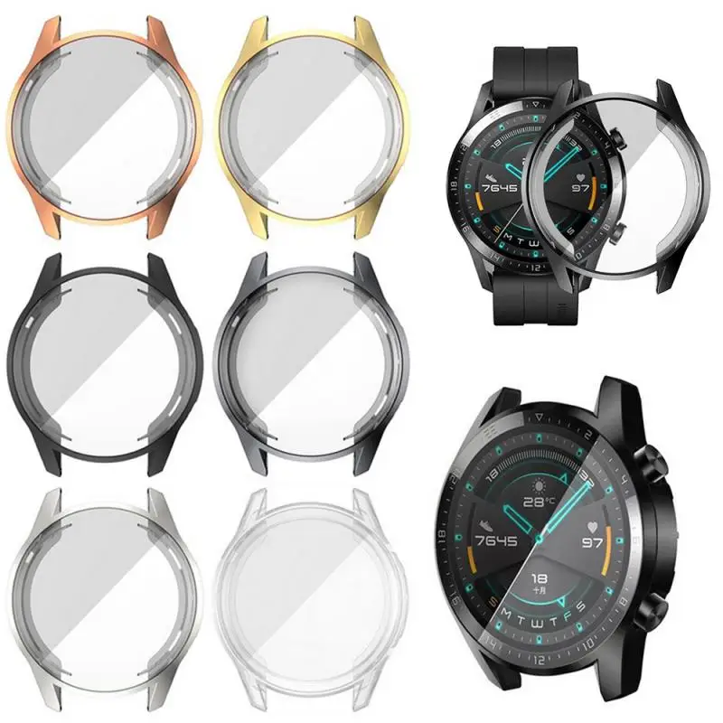 Чехол для часов Huawei Watch GT 2 46 мм мягкий ТПУ чехол с полной защитой экрана защитный