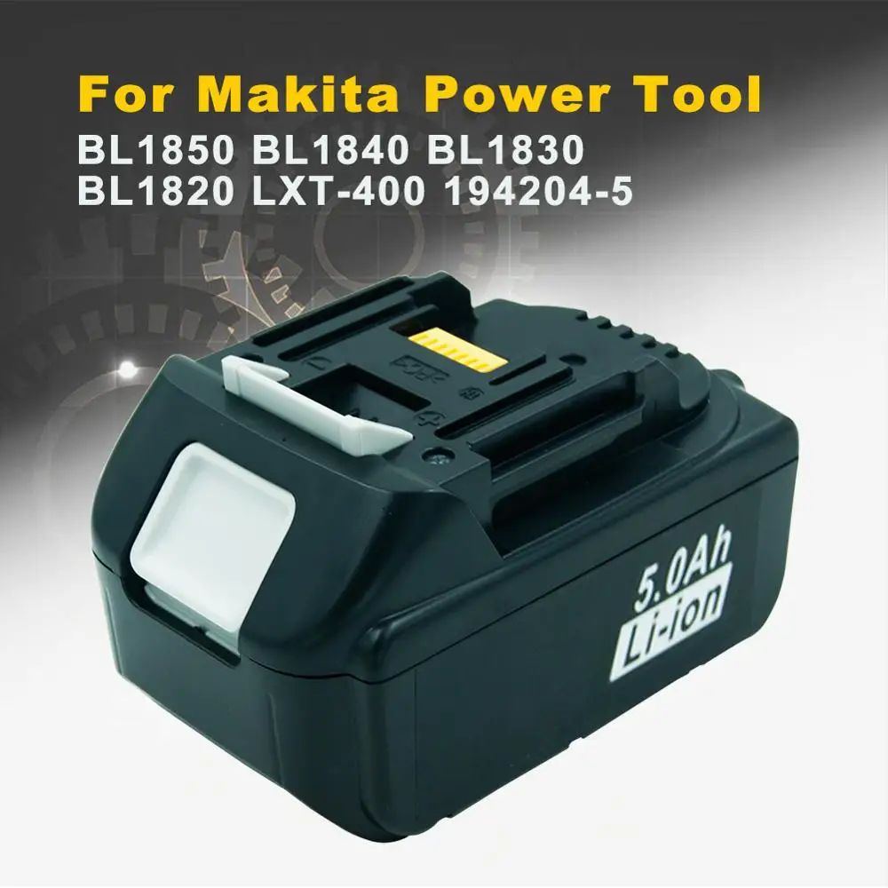 Светодиодный BL1850 Li-Ion аккумуляторных дрелей 18V 5000 мА/ч, аккумуляторная батарея для Makita Мощность инструменты BDF453 DDF453 LXT400 BDF451 BHP451Z