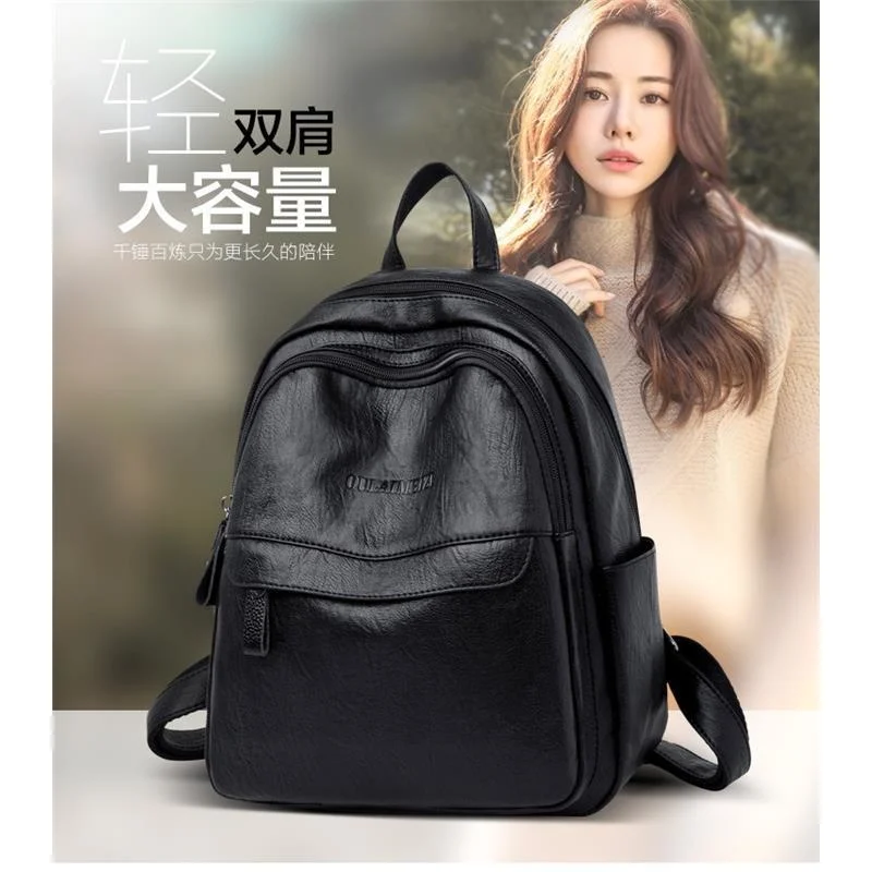 Сумки для женщин рюкзак женский кожаный вместительный Mochila Bolsa