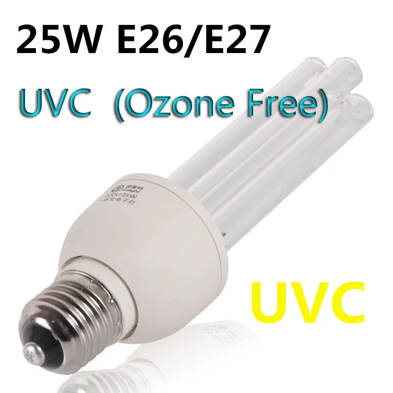 25W bulb no Ozone Таймер Пульт дистанционного управления Комплект w/UV кварцевый бактерицидный светильник Настольная лампа 25 Вт, дезинфицирует озон и бесплатно, США или ЕС вилка, защита от блокировки - Мощность в ваттах: 25W bulb no Ozone