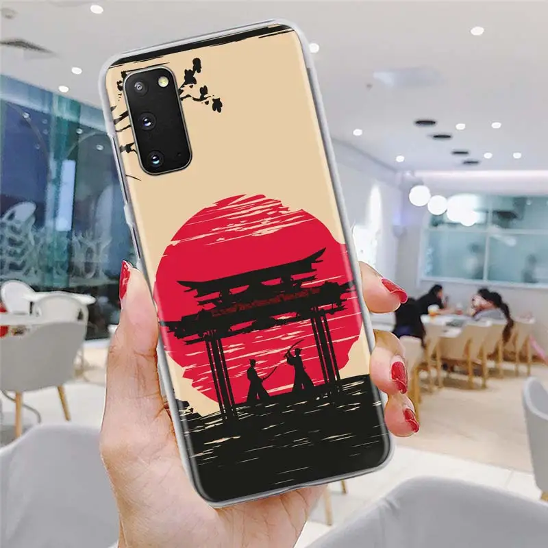 

Samurai Phone Case For Samsung Galaxy S21 Ultra S20 FE 5G 8 9 10 Plus S20 Plus S20 Ultra Hard PC Back Cover Coque Capa