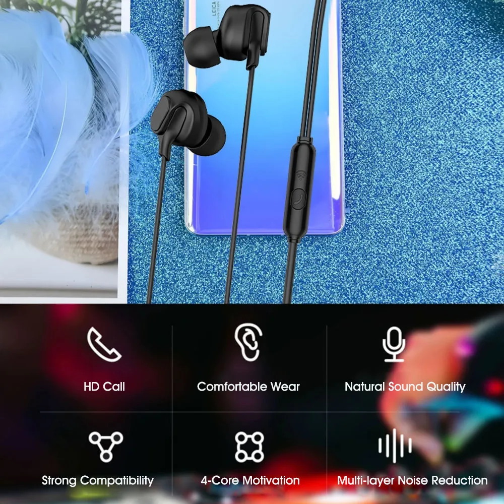 Наушники Lenovo HF150 Спортивная гарнитура для бега 3 5 мм Jack наушники 6D стерео звук
