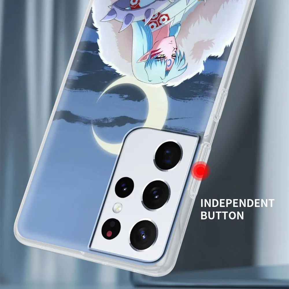 

Silicone Phone Case For Samsung Galaxy S21 Ultra S20 FE 5G S10e S10 S9 S8 S20 Plus S7 Inuyasha Cartoon Back Cover Coque Fundas