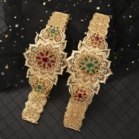 metal wedding sash adjustable chain belts rhinestone wedding belts golden wedding dress belt arabic bridal accessories