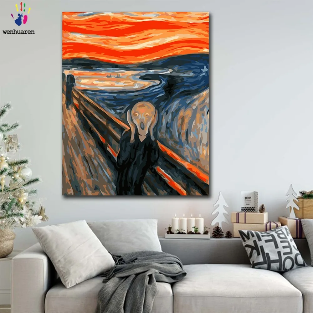 DIY картинки для раскраски по номерам с цветами рисование в рамке дома|Картины