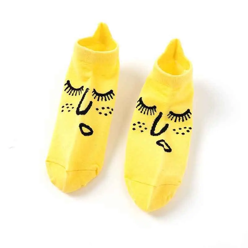 5 пар осенние модные короткие хлопковые носки с принтом для мужчин и женщин