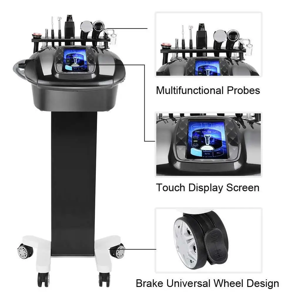 Многофункциональная алмазная микродермабразия 9 в 1 машина для очистки воды RF