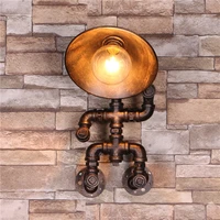 led lights european style creative iron craft wall lamp restaurant cafe bar bar corridor pipe wall lamp
