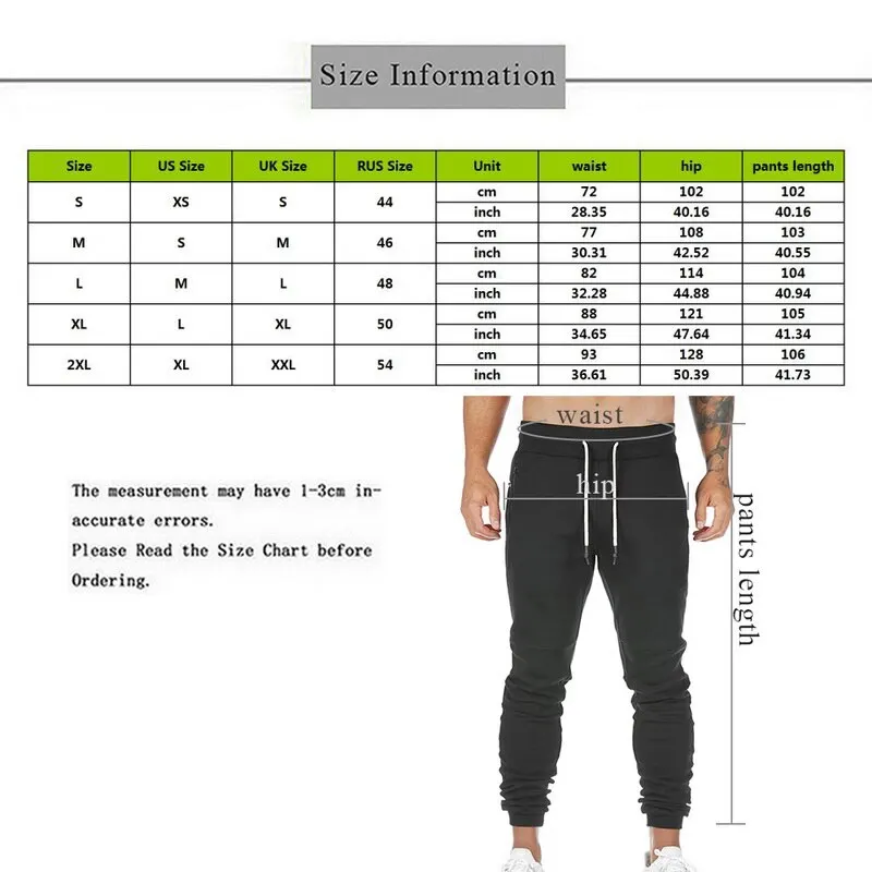

Men Sportswear Drawstring Waist Sports Trousers Gym Joggers Pants Zipper Pockets Sweatpants Track Pants Running 2021