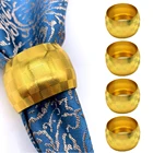 40 шт., блестящие металлические кольца для салфеток