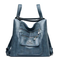 multifunction backpacks for women designer soft leather backpack female travel shoulder bags 3 in 1 new ladies backpack mochila