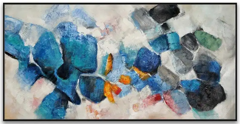 Абстрактная акриловая живопись современное произведение искусства большой