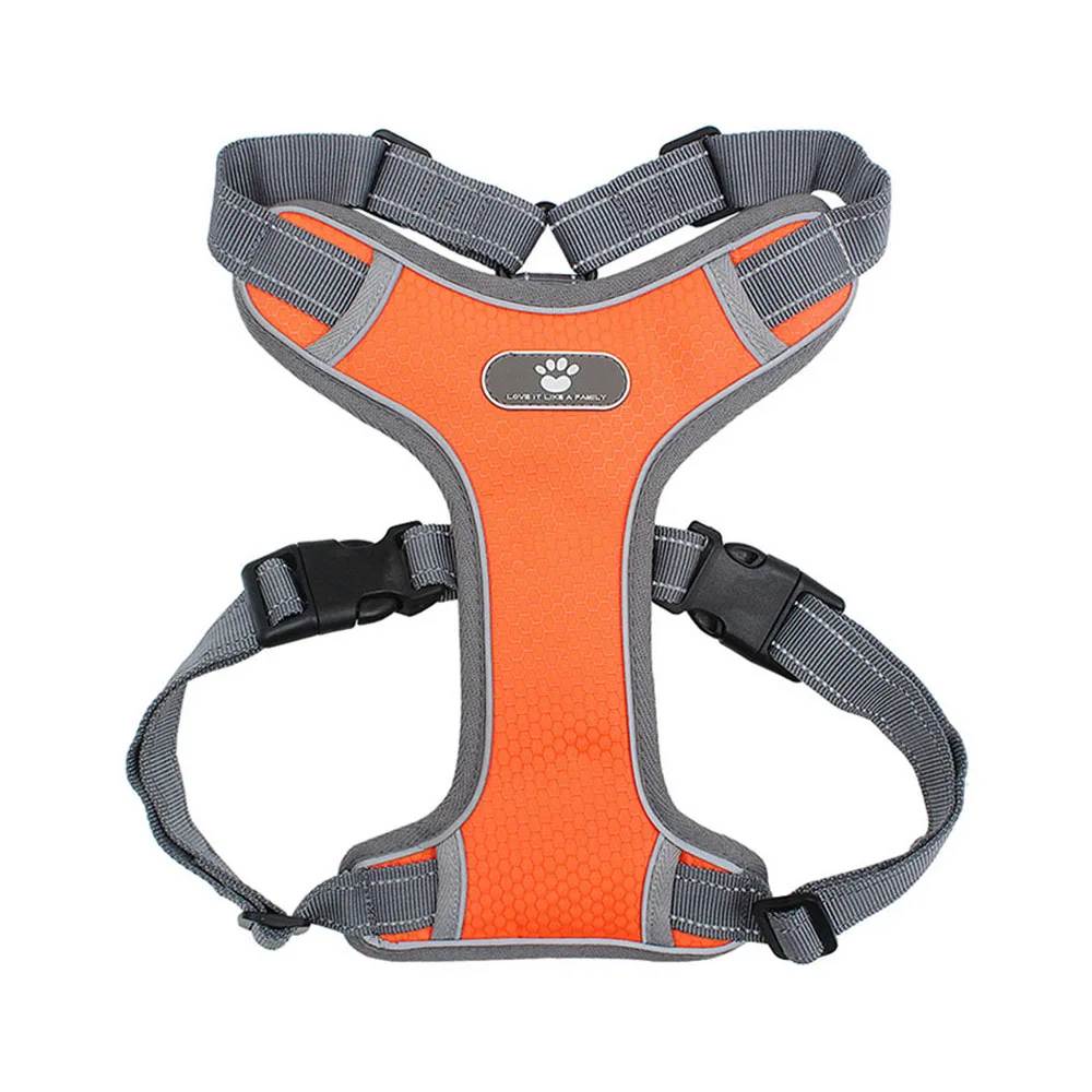 Reflective Nylon Dog Harness Vest Services Medium Large Padded Adjustable Safety Vehicular Lead for Pet Accessories | Дом и сад