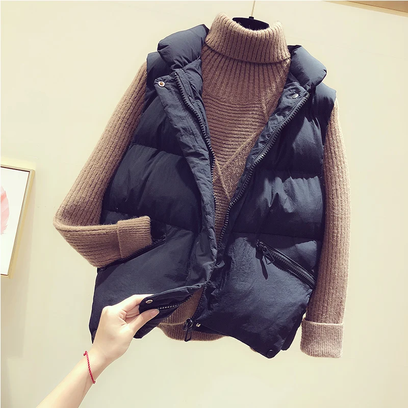 

Cheap wholesale 2019 new autumn winter Hot selling women's fashion casual female nice warm Vest Outerwear FP328