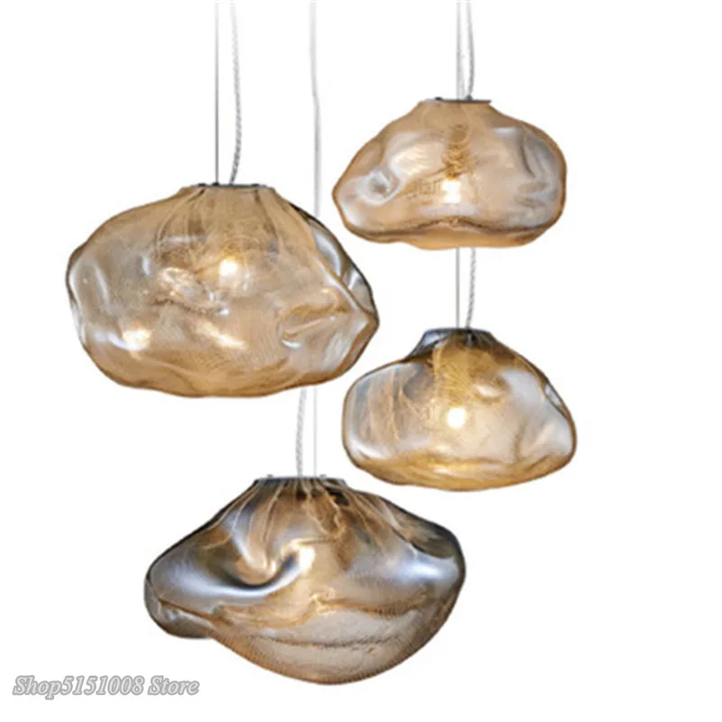 Стеклянные подвесные светильники в скандинавском стиле Дед Мороз для гостиной