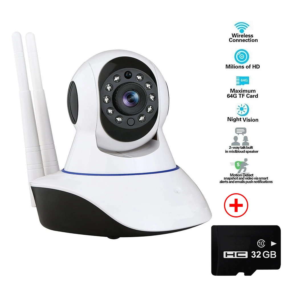 1080P HD камера видеонаблюдения Wifi камера Домашняя безопасность ip-камера беспроводная сеть видеонаблюдение Wi-Fi ночное видение