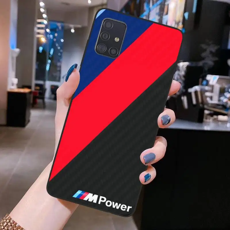 

USAKPGRT Bmw Blue Red Sport Car Phone Case for Samsung S20 plus Ultra S6 S7 edge S8 S9 plus S10 5G lite 2020