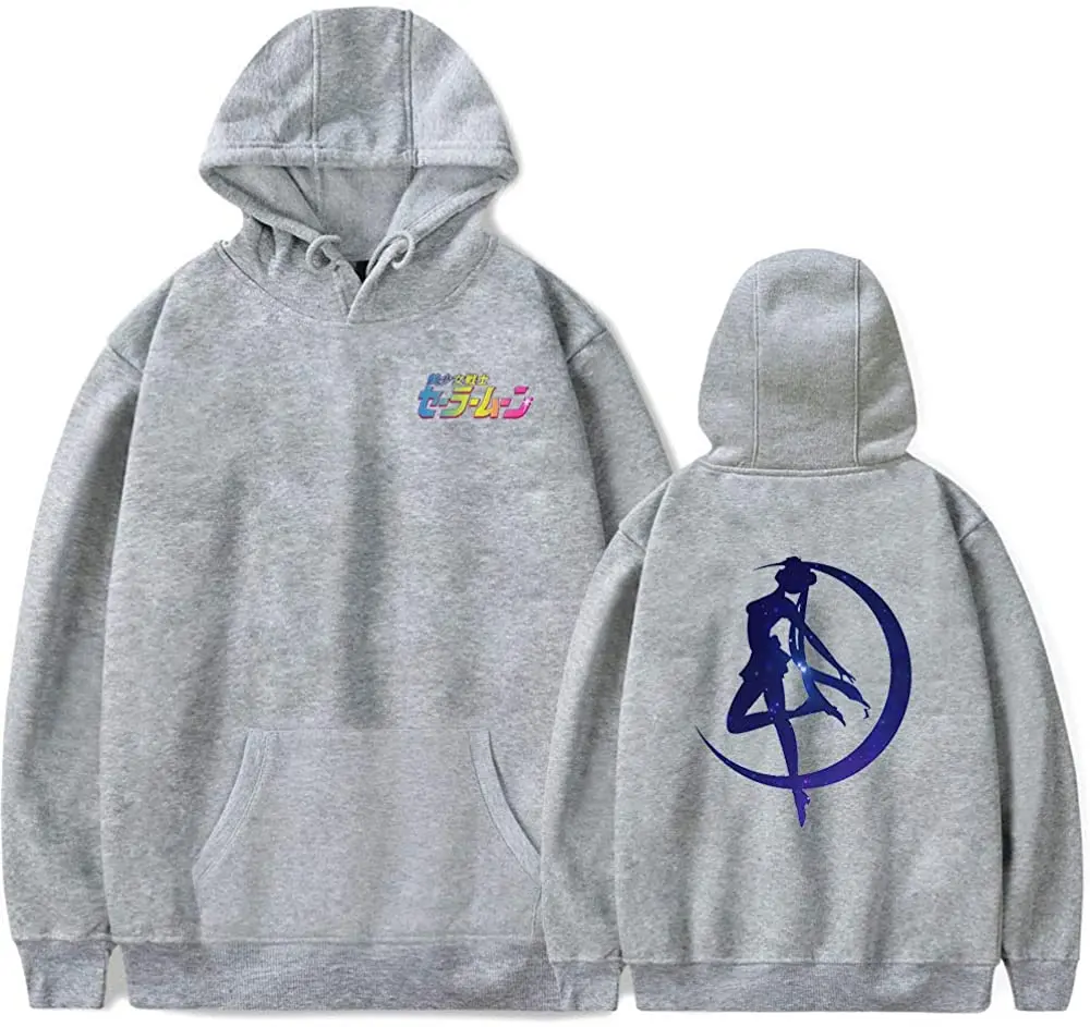 

Moon Sweatshirt Two Piece Set Hoodies+Jogger Pants Fashion Streetwear Japanese Style Men Women's Sets Plus Size