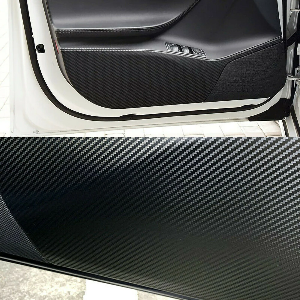 Защитный коврик для автомобиля ПВХ Углеволокно защита от ударов наклейка Tesla Model