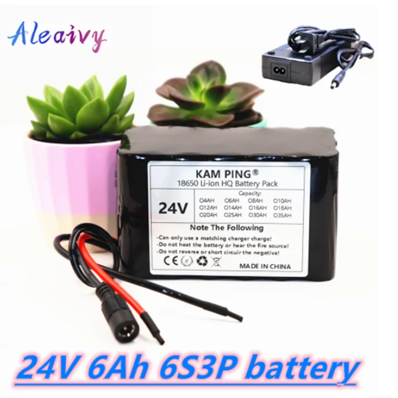 

New 24V 6Ah 6S3P 18650 Battery Lithium Battery 25.2v 6000mAh Electric Bicycle Moped /Electric/Li ion Battery Pack+charger