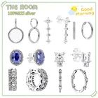 Женские асимметричные серьги-кольца из серебра 2021 пробы