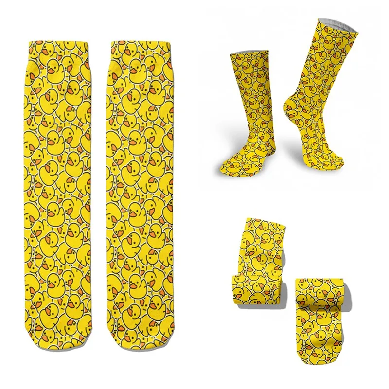 Cute Anime Cartoon Adventure Socks Yellow Street Role Playing Comics Female Men Socks Party Novelty Interesting Socks