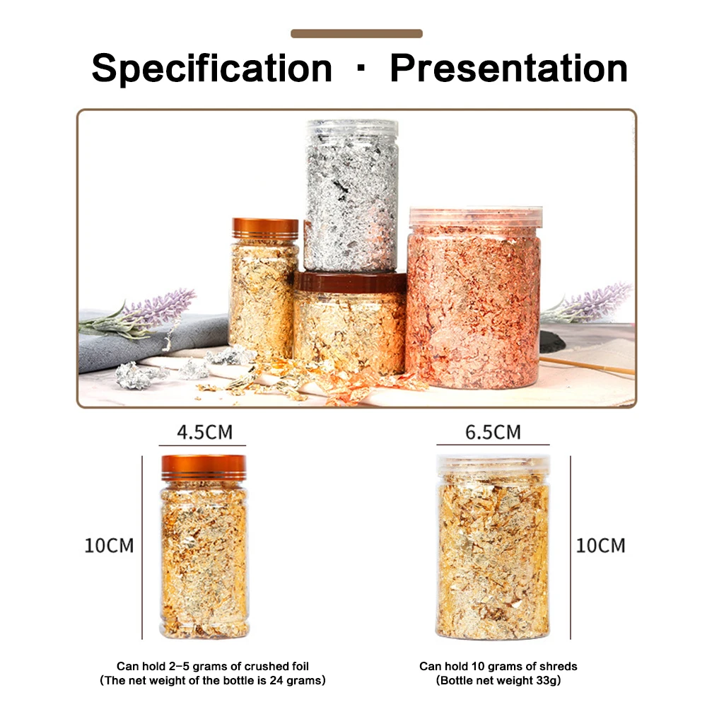 

1PCS Shiny Gold Foil Sheet Resin Mold Nail Art Decoration Gold Foil Filling Material Gold-Plated Jewelry Decoration Accessories