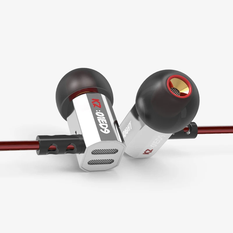 KZ ED9 наушники тяжелый бас Музыка мобильный телефон гарнитура fever HIFI цинковый