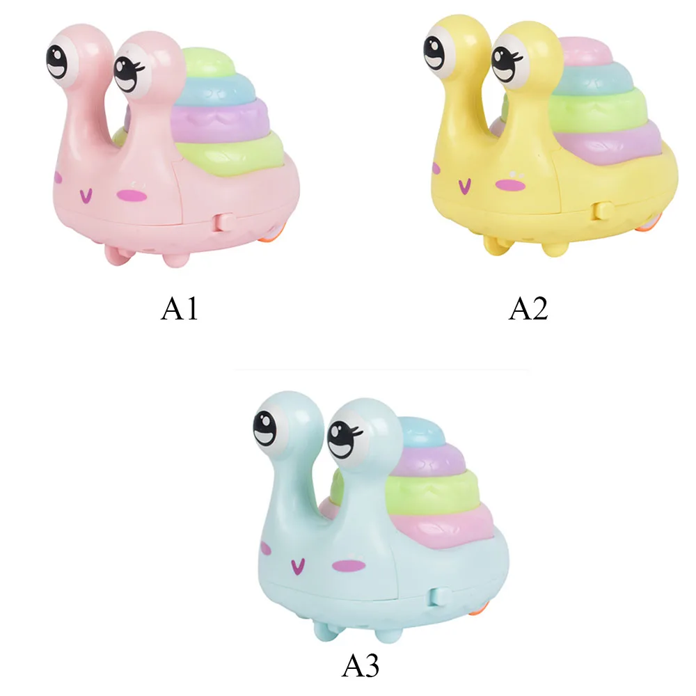 

Snail Model Press Toy Educational Cartoon Toy Walking Crab Inertia Cars with Light Music Pull Back Mini Toy for Children