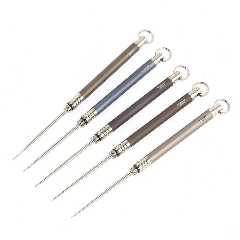 1 шт. многоразовая титановая уличная зубочистка вилка для фруктов инструмент