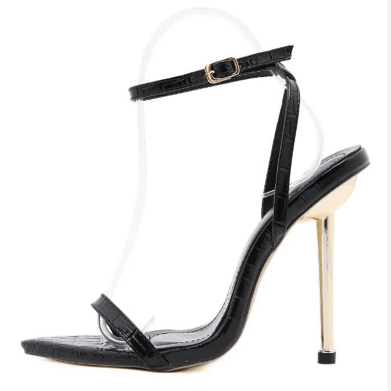 Сандалии женские в стиле ретро босоножки на тонком каблуке перекрестная